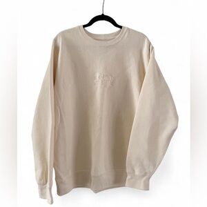 Adele Women’s Cream Crewneck Oversized Sweater-Size Large